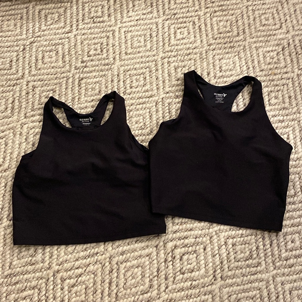 Old Navy set of 2 long line sports bras.